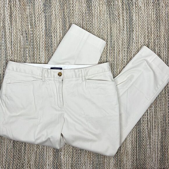 Lands’ End Midrise Straight Leg Khaki Cropped Pants Size 12 - Picture 9 of 9